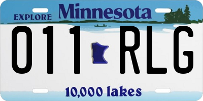 MN license plate 011RLG