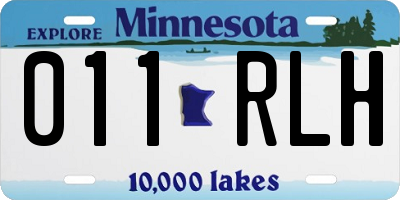 MN license plate 011RLH