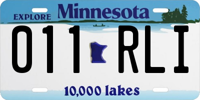 MN license plate 011RLI