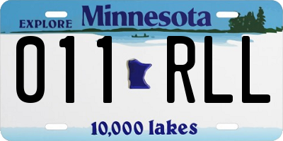 MN license plate 011RLL
