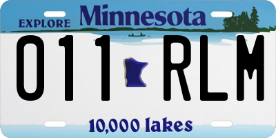 MN license plate 011RLM