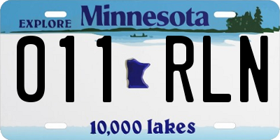 MN license plate 011RLN