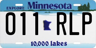 MN license plate 011RLP