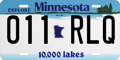 MN license plate 011RLQ