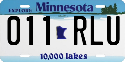 MN license plate 011RLU