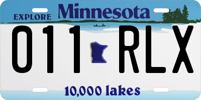 MN license plate 011RLX