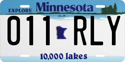 MN license plate 011RLY