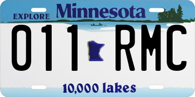 MN license plate 011RMC