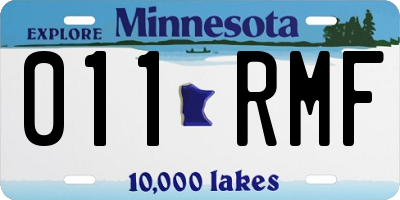 MN license plate 011RMF