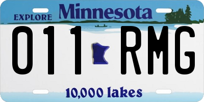 MN license plate 011RMG