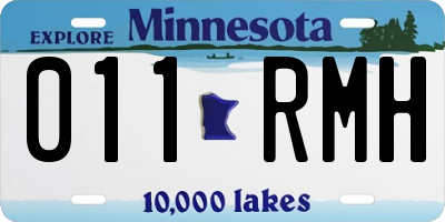 MN license plate 011RMH