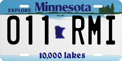 MN license plate 011RMI
