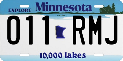 MN license plate 011RMJ