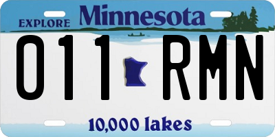 MN license plate 011RMN