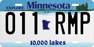 MN license plate 011RMP
