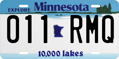 MN license plate 011RMQ