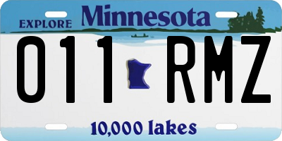 MN license plate 011RMZ