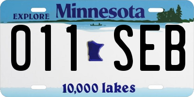 MN license plate 011SEB