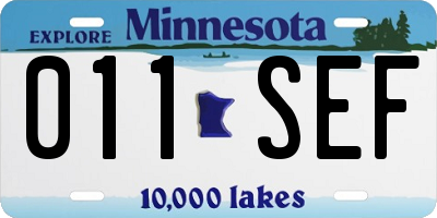 MN license plate 011SEF