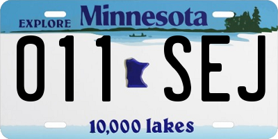 MN license plate 011SEJ