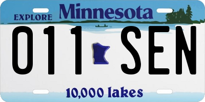MN license plate 011SEN