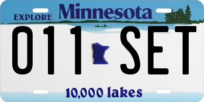 MN license plate 011SET