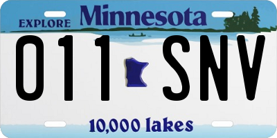 MN license plate 011SNV