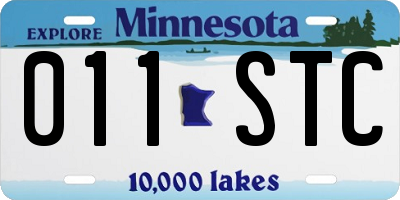 MN license plate 011STC