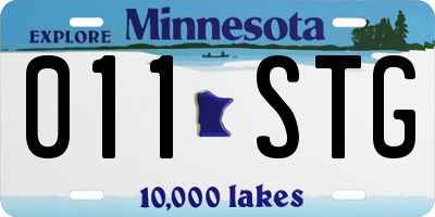 MN license plate 011STG