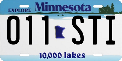 MN license plate 011STI