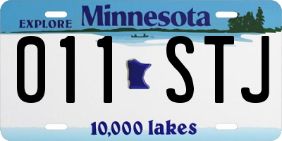 MN license plate 011STJ