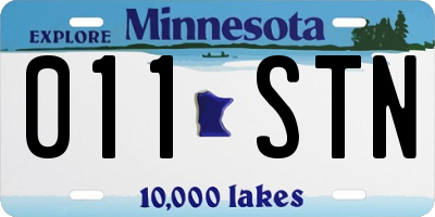 MN license plate 011STN