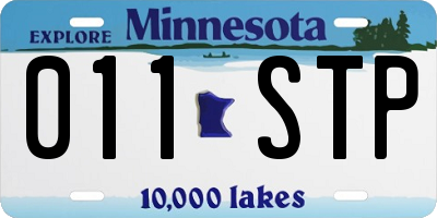 MN license plate 011STP
