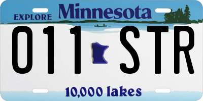 MN license plate 011STR