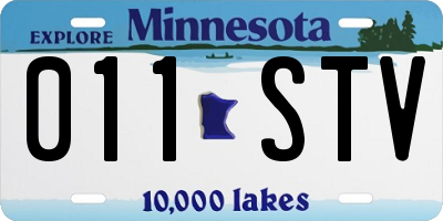 MN license plate 011STV