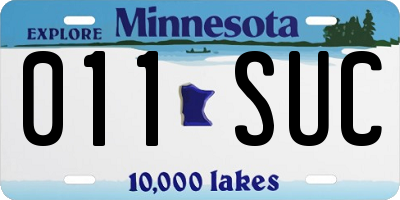 MN license plate 011SUC
