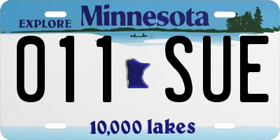 MN license plate 011SUE