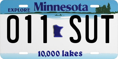 MN license plate 011SUT