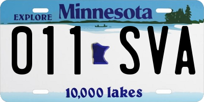 MN license plate 011SVA