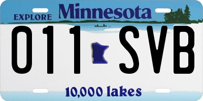 MN license plate 011SVB