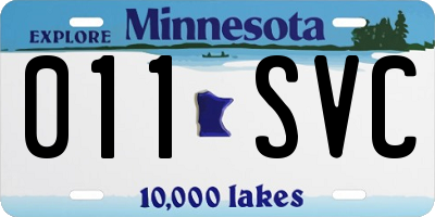 MN license plate 011SVC