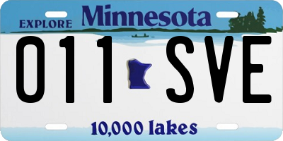 MN license plate 011SVE