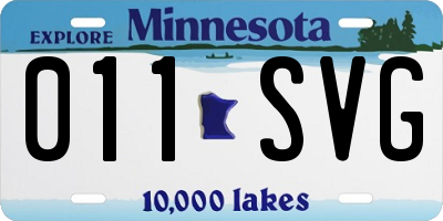 MN license plate 011SVG