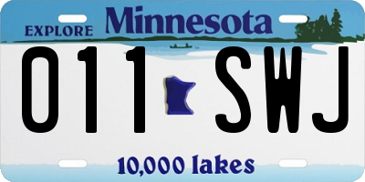 MN license plate 011SWJ