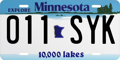 MN license plate 011SYK