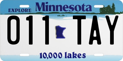 MN license plate 011TAY
