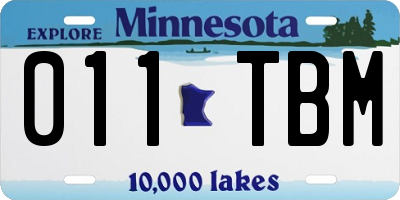 MN license plate 011TBM