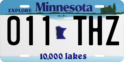 MN license plate 011THZ