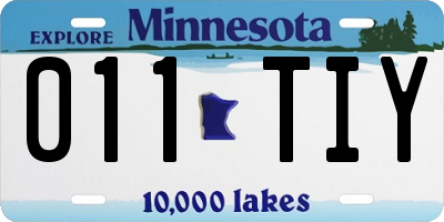 MN license plate 011TIY
