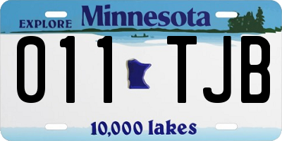 MN license plate 011TJB
